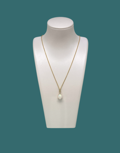 Collier 585/- mit Opal und Brilliant 0,02ct